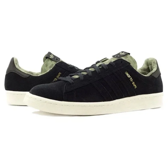 Adidas X a Bathing Ape X Undefeated Campus 80S «Black»